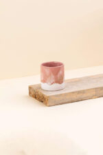 Cache-pot en céramique Délia rose de diamètre 6 cm vue de côté