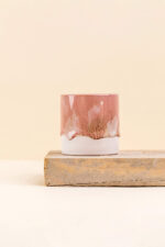 Cache-pot en céramique Délia rose de diamètre 6 cm vue de face