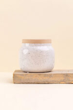 Cache-pot en céramique Mieli blanc de diamètre 9 cm vue de face