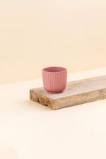 Cache-pot en céramique Pyla rose de diamètre 6 cm vue de côté