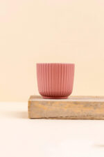 Cache-pot en céramique Pyla rose de diamètre 6 cm vue de face